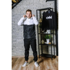 Анорак бело-чёрный