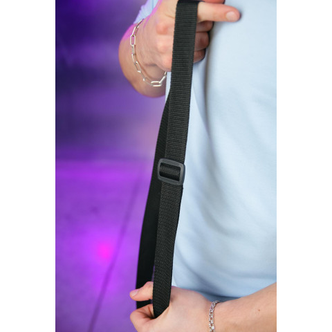 Барсетка Adidas 1000d чорна, біле лого