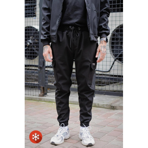 Утеплені Штани Карго Without Reflective Softshell Black Man