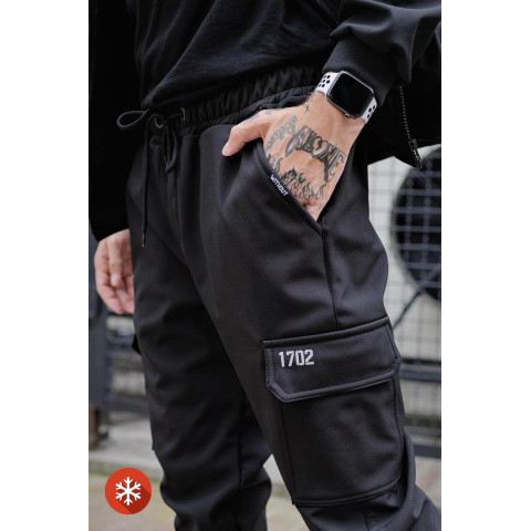 Утеплені Штани Карго Without Reflective Softshell Black Man