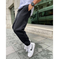 Штаны черные на флисе