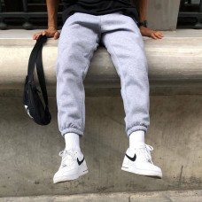 Штаны серые на флисе