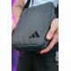 Барсетка Adidas темно-сірий меланж (чорн. лого) var2