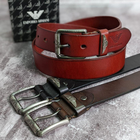 ARMANi 100% шкіряний ремінь 4см Pas002