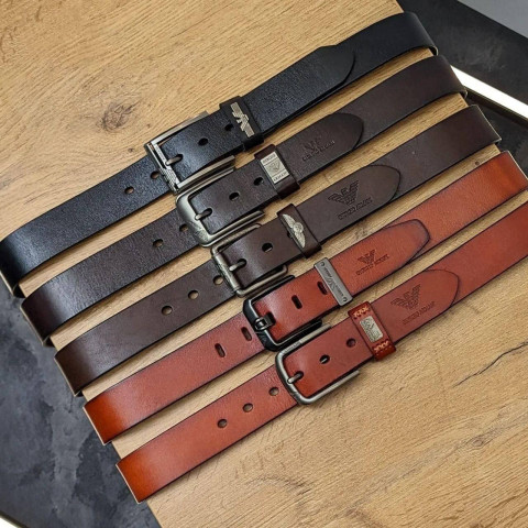 ARMANi 100% шкіряний ремінь 4см Pas002