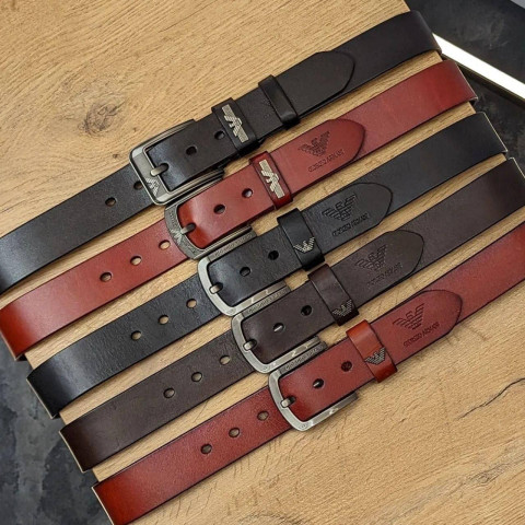 ARMANi 100% шкіряний ремінь 4см Pas002