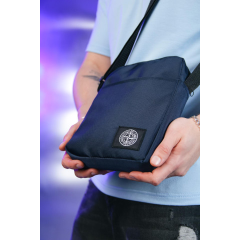 Барсетка Stone Island 1000d синя