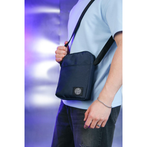 Барсетка Stone Island 1000d синя