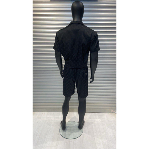 Костюм рубашка + шорти Louis Vuitton ЧОРНИЙ KitLVn003