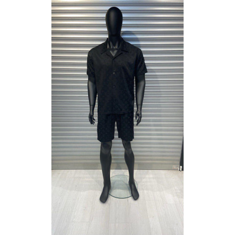 Костюм рубашка + шорти Louis Vuitton ЧОРНИЙ KitLVn003