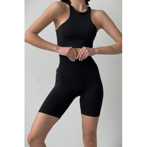 Жіночі Безшовні Шорти Велосипедки Without Push Up Black