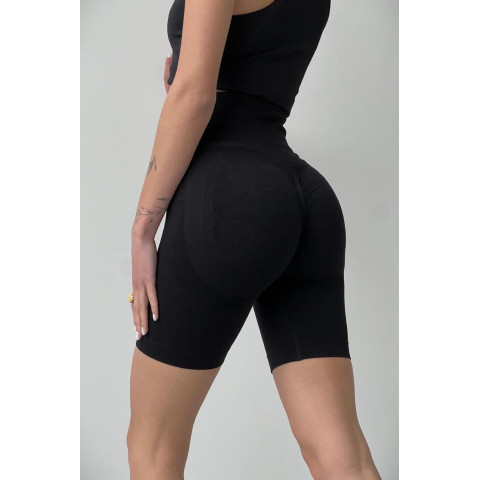 Жіночі Безшовні Шорти Велосипедки Without Push Up Black