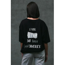 Жіноча Оверсайз Футболка З Принтом Without Dollar Black