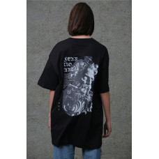 Жіноча Оверсайз Футболка З Принтом Without Greek Black