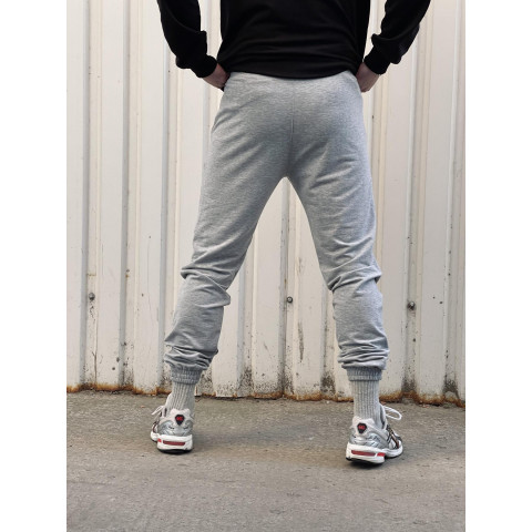 Штани чоловічі трикотажні Nike світло-сірі