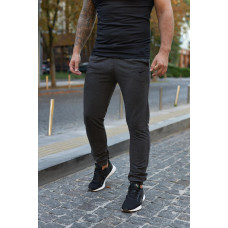 Штани чоловічі трикотажні Nike темно-сірі