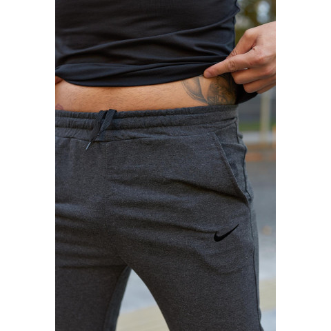 Штани чоловічі трикотажні Nike темно-сірі