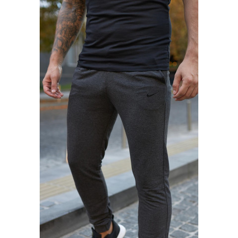 Штани чоловічі трикотажні Nike темно-сірі