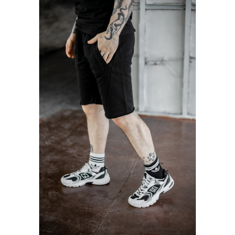 Шорти чоловічі трикотажні не підшиті Intruder чорні