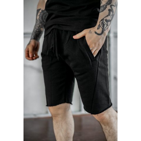 Шорти чоловічі трикотажні не підшиті Intruder чорні