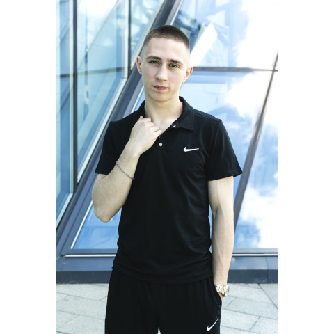 Поло чоловіче трикотажне Nike чорне