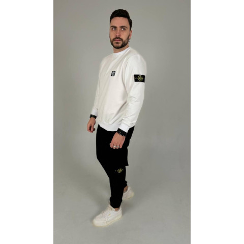 Костюм Stone Island білий (Світшот+штани)