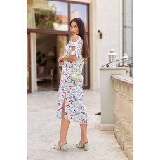 Жіноча сукня з відкритими плечима, арт.351, білий