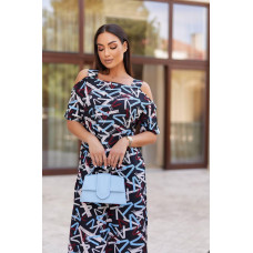 Жіноча сукня з відкритими плечима, арт.351, чорний