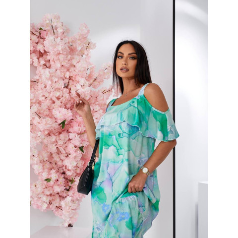 Сукня з відкритими плечами, арт. 555, бірюза