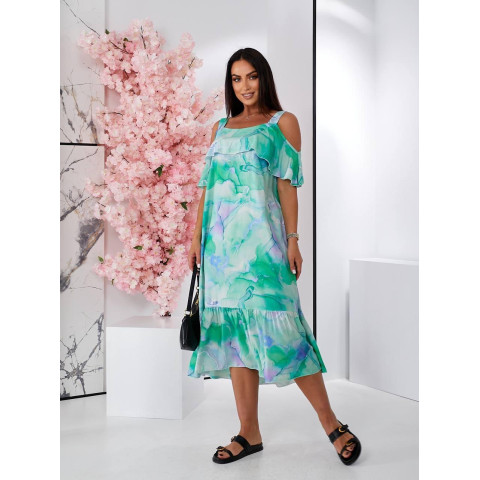 Сукня з відкритими плечами, арт. 555, бірюза