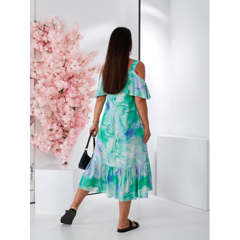 Сукня з відкритими плечами, арт. 555, бірюза