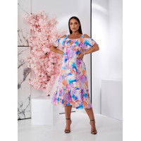 Сукня з відкритими плечами, арт. 555, рожевий