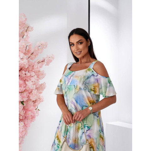 Сукня з відкритими плечами, арт. 555, оливка