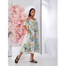 Сукня з відкритими плечами, арт. 555, оливка