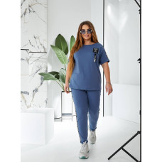 Зручний брючний костюм, арт. 401, джинс