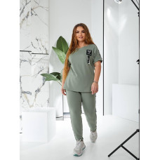 Зручний брючний костюм, арт. 401, шавлія