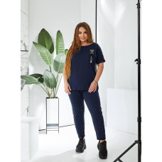 Зручний брючний костюм, арт. 401, синій