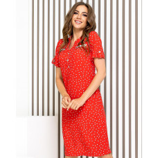 Сукня 431 червоний горох
