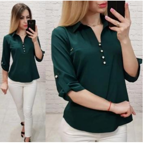 Блуза з ґудзиками на груді,арт. 828, пляшка