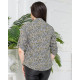 Блуза з ґудзиками на груді,арт. 828, зелена квіточка