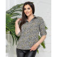 Блуза з ґудзиками на груді,арт. 828, зелена квіточка