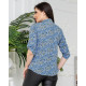 Блуза з ґудзиками на груді,арт. 828, блакитна квіточка