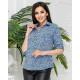 Блуза з ґудзиками на груді,арт. 828, блакитна квіточка