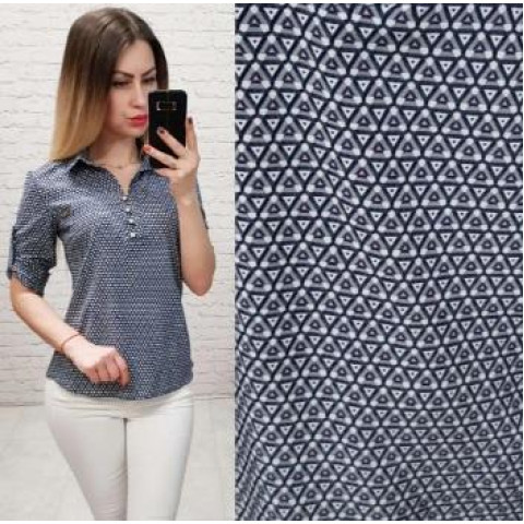 Блуза з ґудзиками на груді,арт. 828, ромбік