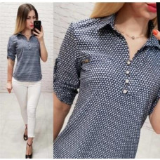 Блуза з ґудзиками на груді,арт. 828, ромбік