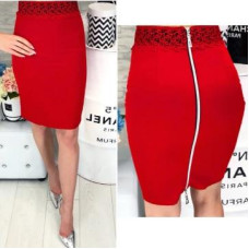 Спідниця з молнією, арт. 309, червоний