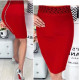 Спідниця з молнією, арт. 309, червоний