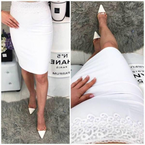 Спідниця з молнією, арт. 309, білий