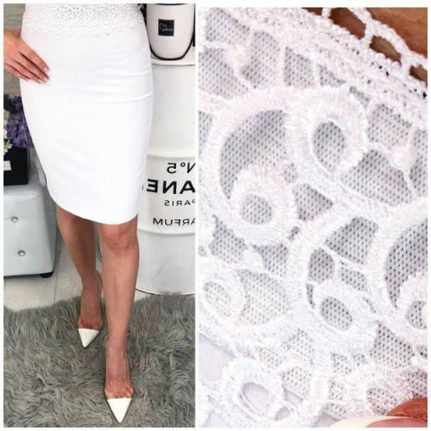 Спідниця з молнією, арт. 309, білий