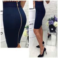 Спідниця з молнією, арт. 309, синій